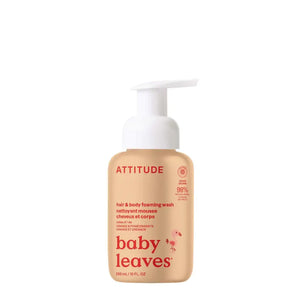 Attitude Baby Leaves 2-in-1 Hair & Body Foaming Wash - Orange + Pomegranate 295 ml