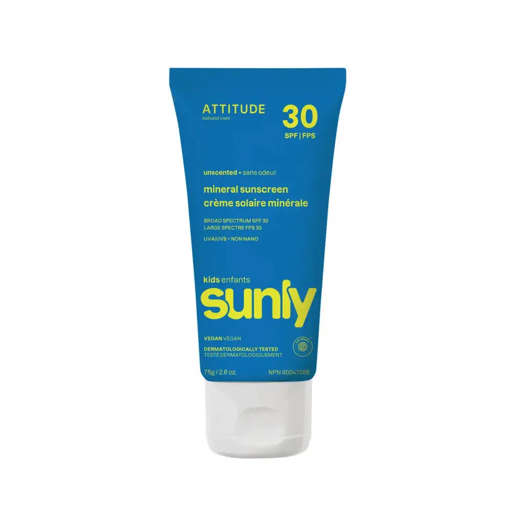 Attitude SPF 30 Baby + Kids Mineral Sunscreen - Fragrance Free 75 g