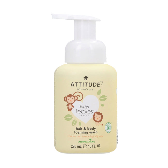 Attitude Baby Leaves 2-in-1 Hair & Body Foaming Wash - Pear Nectar 295 ml