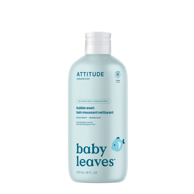 Attitude Baby Leaves Bubble Wash Good Night Almond Milk 473 ml