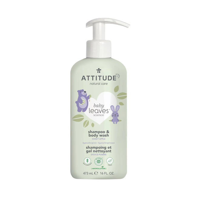 Attitude Baby Leaves 2 in 1 Shampoo + Bodywash Sweet Apple 473 ml