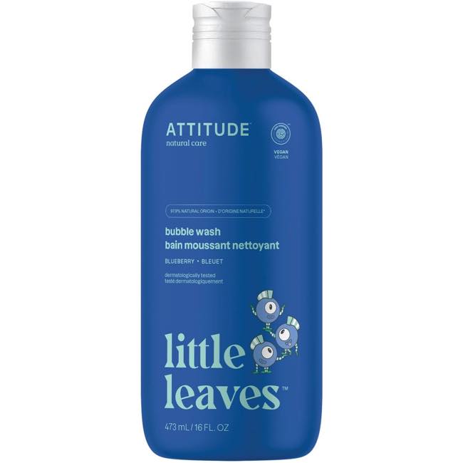 Attitude Little Leaves Bubble Wash - Blueberry 473 ml