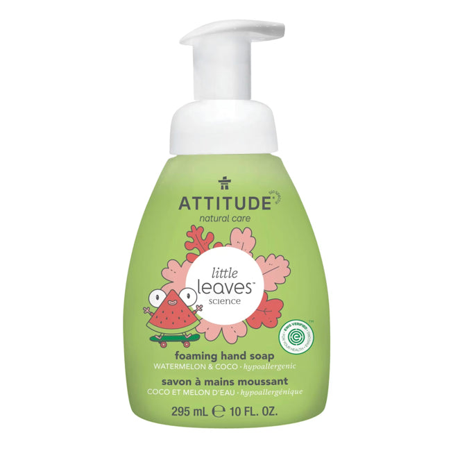 attitude little leaves foaming hand soap watermelon + coco 295 ml