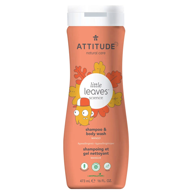 attitude little leaves 2 in 1 shampoo - mango 473 ml