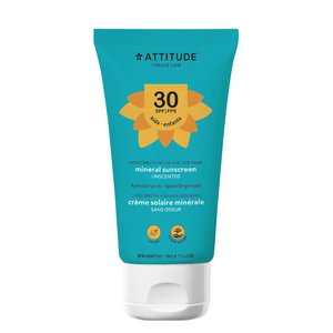 attitude SPF 30 baby + kids mineral sunscreen - fragrance free 150 g