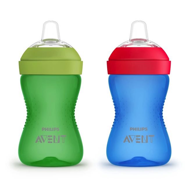 Philips Avent 10oz My Grippy Sippy Cup 2pk Blue/Green Baby