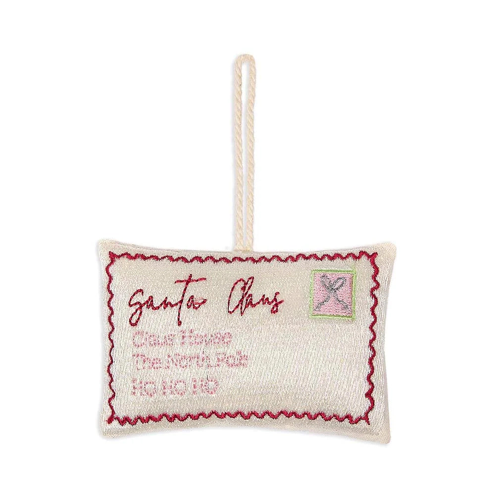 Avery Row Embroidered Tree Decoration - Letter to Santa