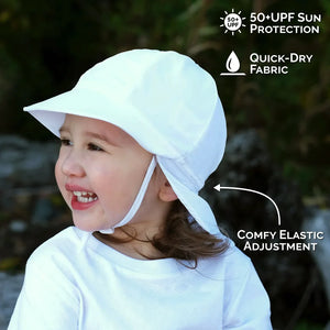 Jan + Jul Sun Soft UV Baby Cap - White