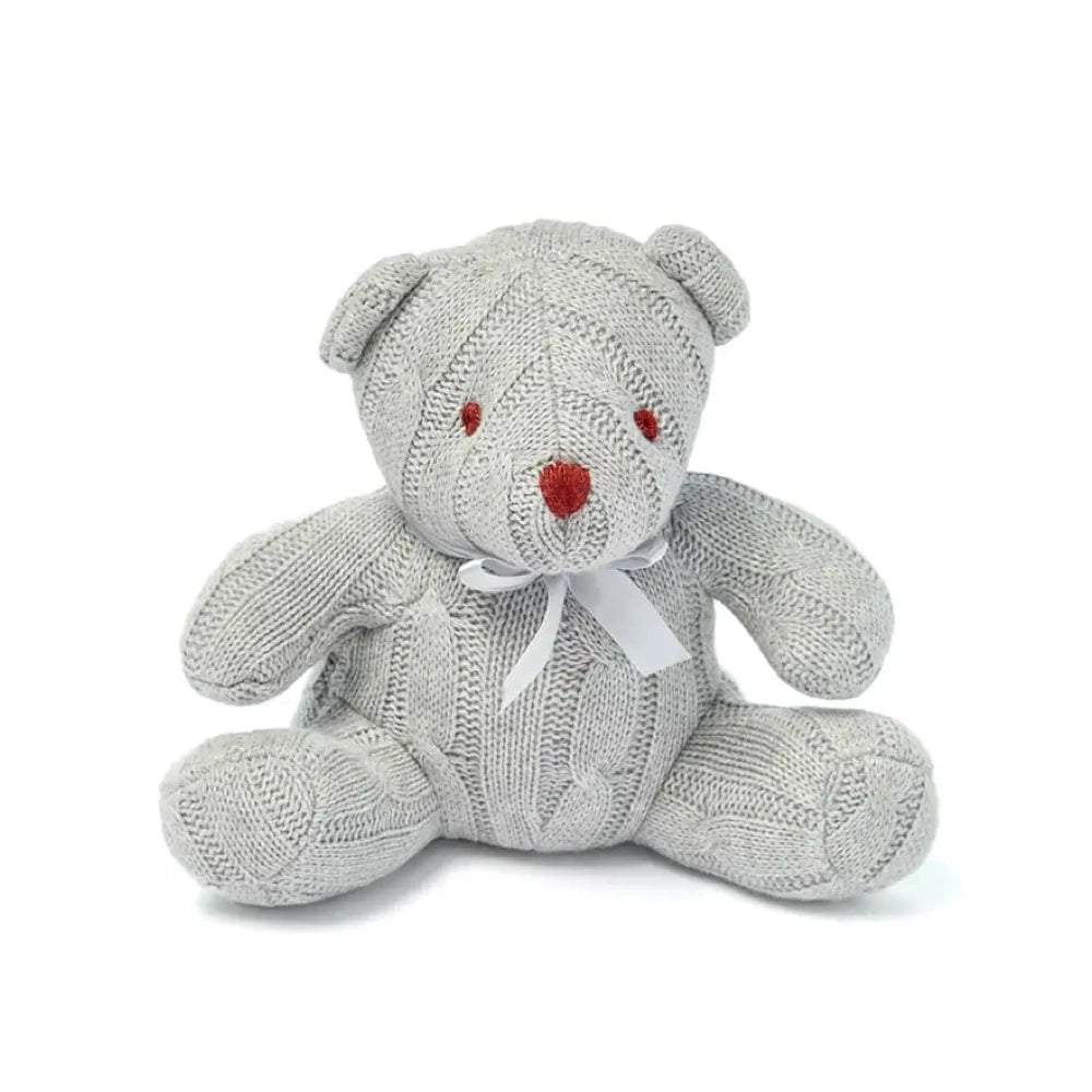 Baby Mode Cable Knit Bear - Grey