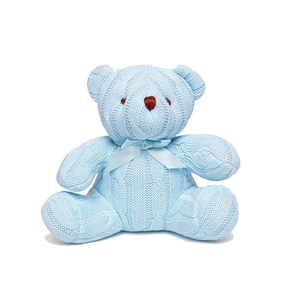 Baby Mode Cable Knit Bear - Blue