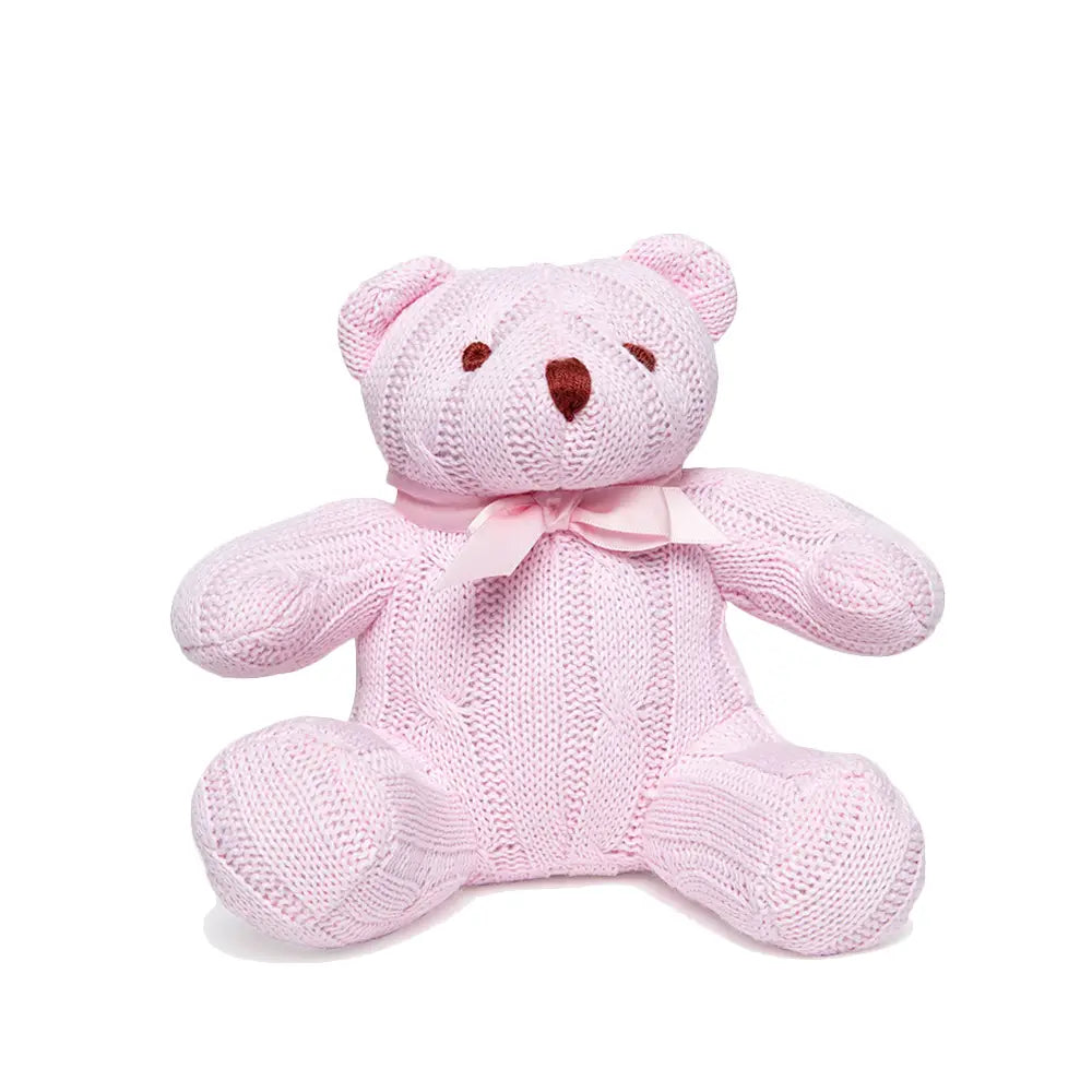 Baby Mode Cable Knit Bear - Pink