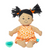 Manhattan Toy Baby Stella Beige Doll with Black Pigtails - Orange Shortalls