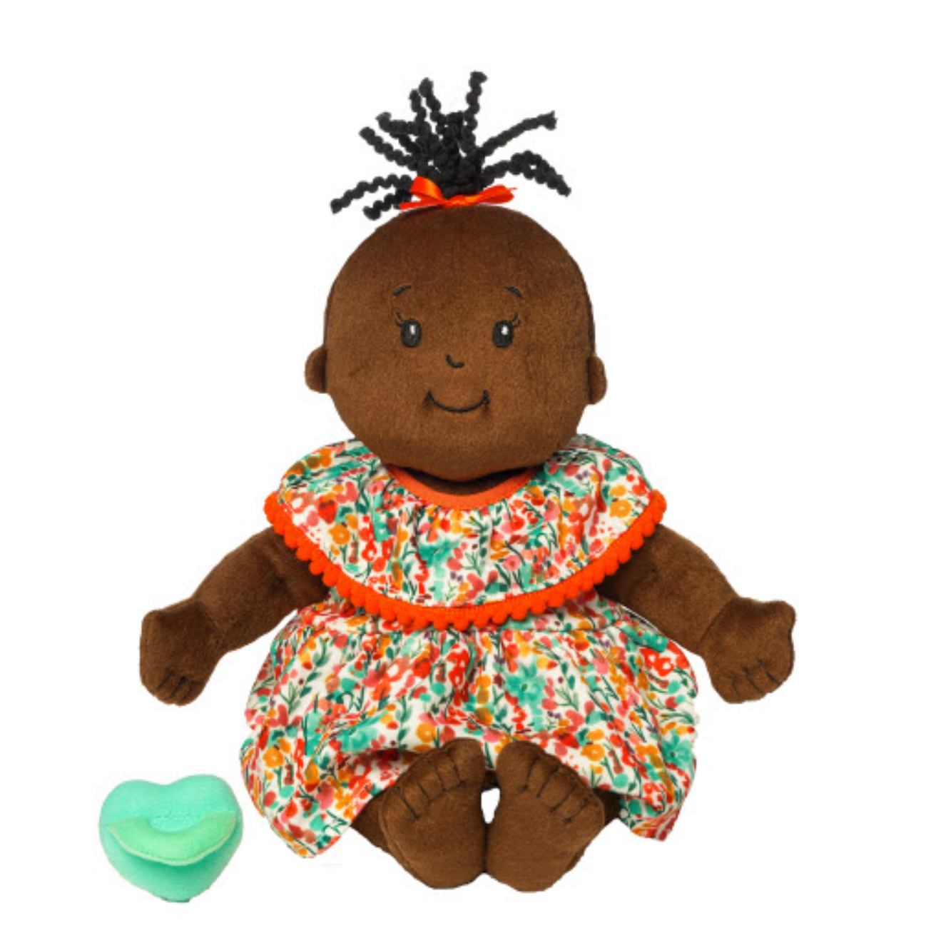 Manhattan Toy Baby Stella Brown Doll with Black Wavy Hair Floral Dre Baby Charlotte Canada