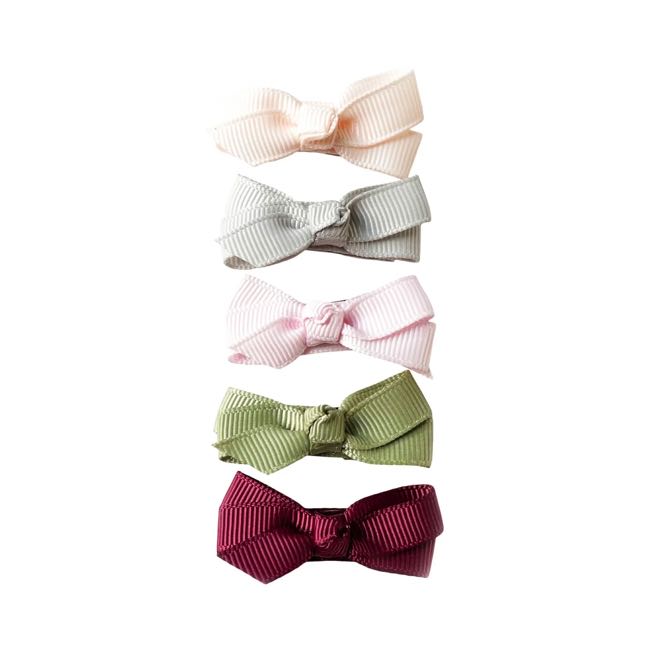 Baby Wisp Chelsea Bow Small Snap 5pk Pink Pine