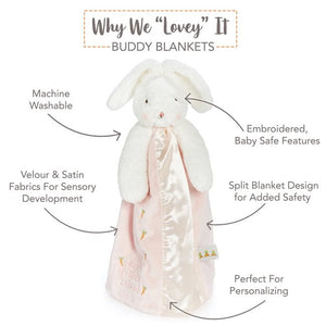 Bunnies By The Bay Buddy Blanket - Pink Blossom Bunny