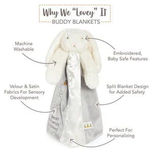 Bunnies By The Bay Buddy Blanket - Bloom Grey Bunny