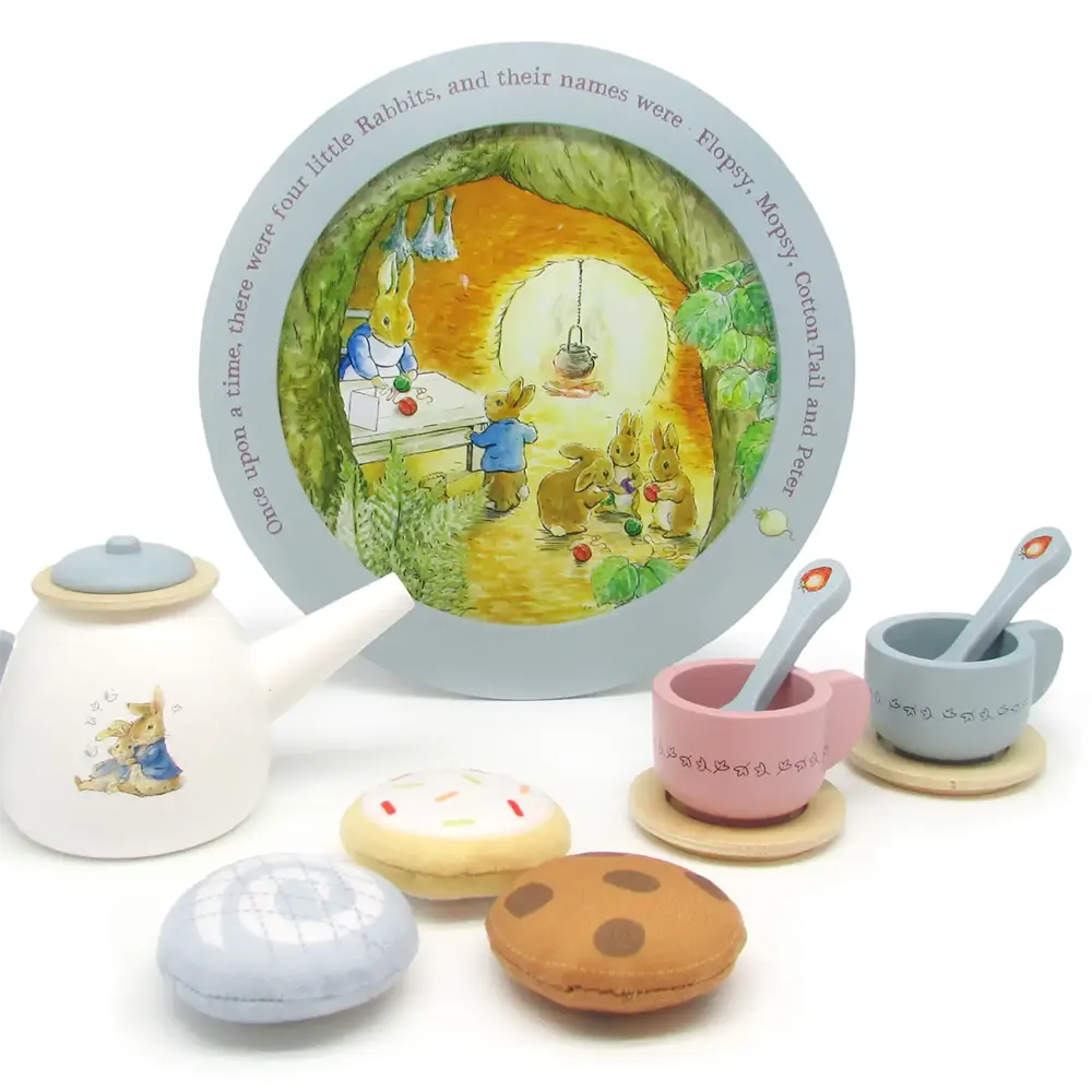 Beatrix Potter 11 Piece Wooden Tea Set