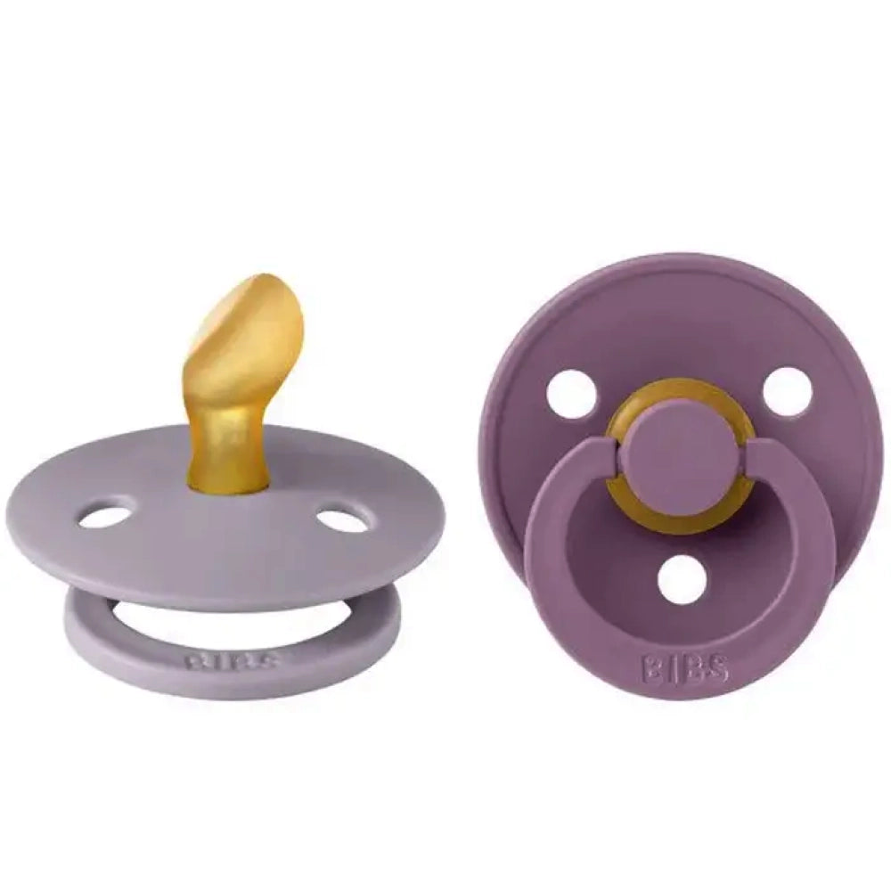 Bibs Original Colour Collection Anatomical Latex Pacifier 2pk - Grey/Mauve