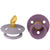 Bibs Original Colour Collection Anatomical Latex Pacifier 2pk - Grey/Mauve