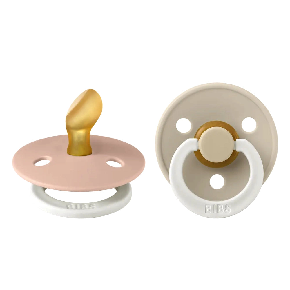 Bibs Pacifier Colour Latex Anatomical - Ivory/Blush Glow 2pk