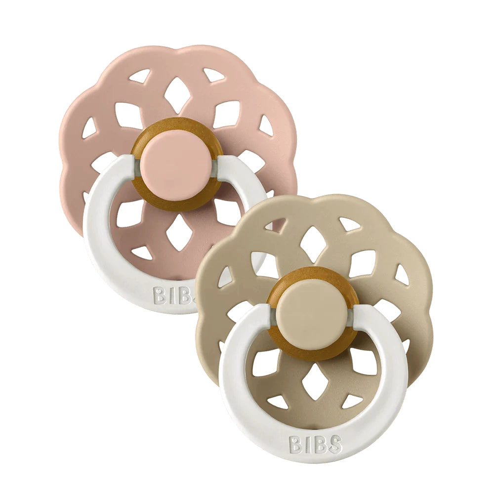 Bibs Boheme Glow Latex Pacifier 2pk - Blush/Vanilla