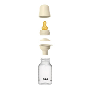 Bibs Plastic Baby Bottle Latex Complete Set 150ml - Ivory