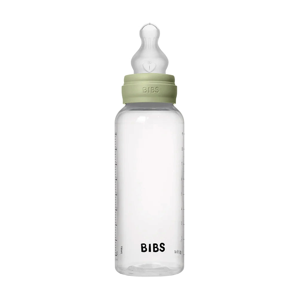 Bibs Plastic Baby Bottle Silicone Complete Set 270ml - Sage