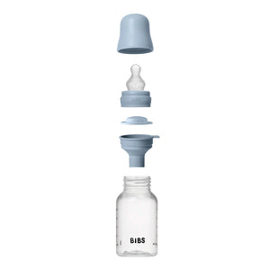 Bibs Plastic Baby Bottle Silicone Complete Set 150ml - Baby Blue