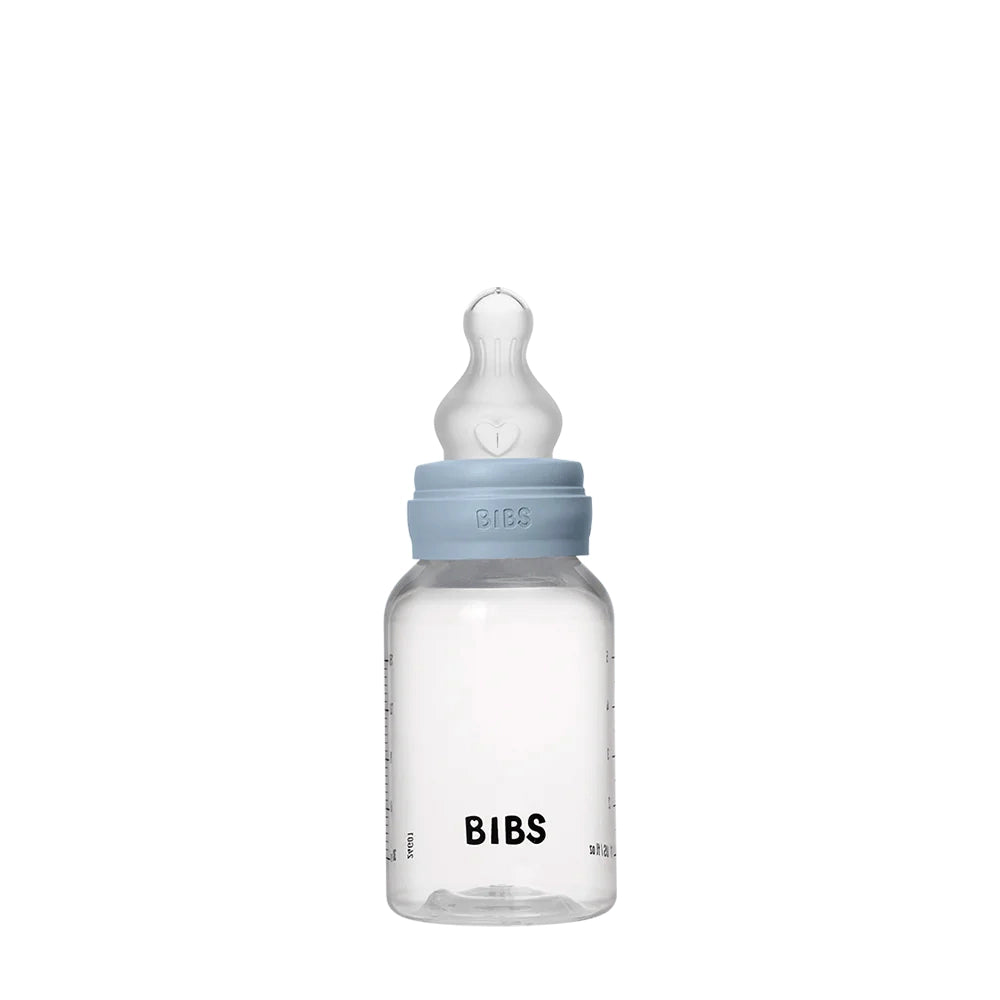 Bibs Plastic Baby Bottle Silicone Complete Set 150ml - Baby Blue