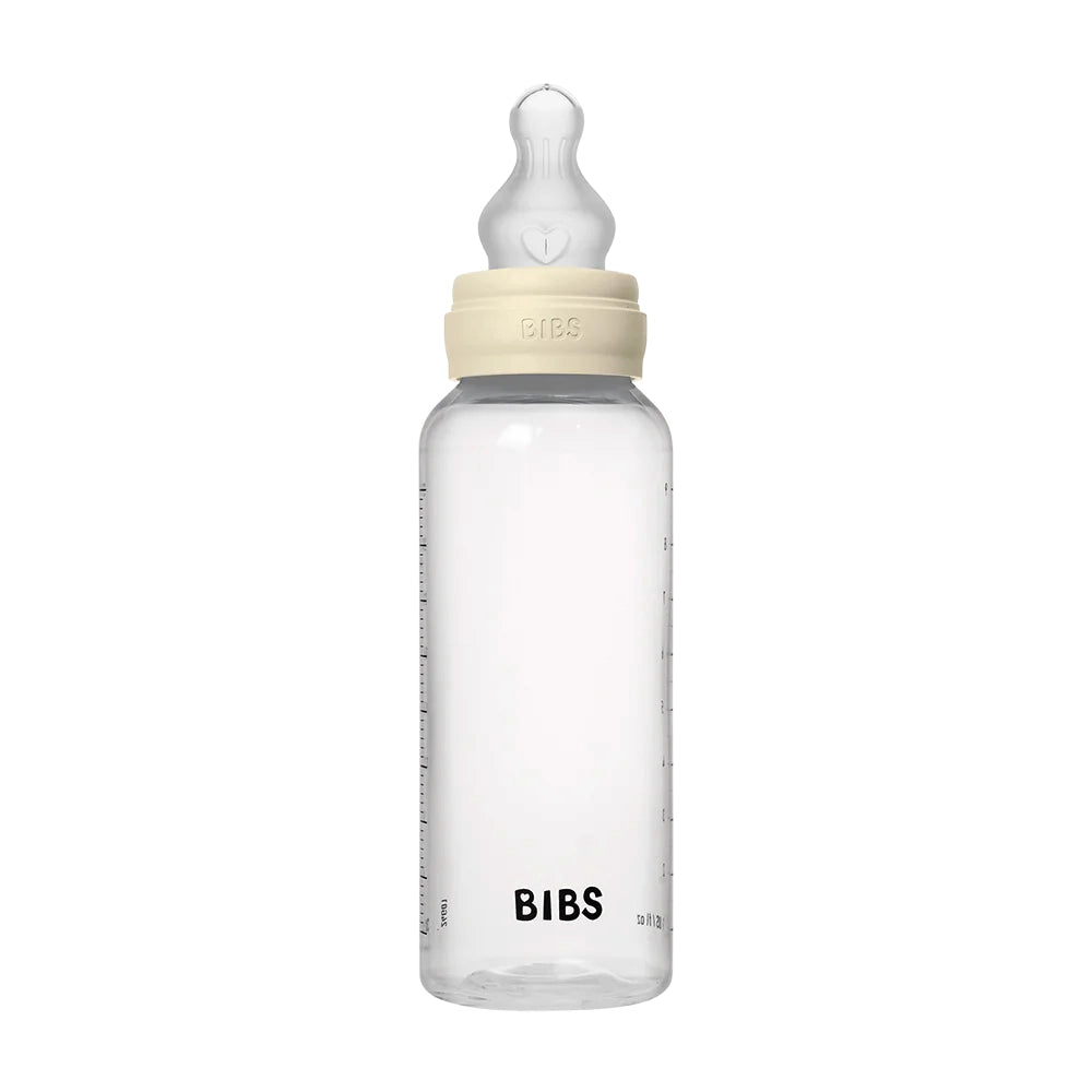Bibs Plastic Baby Bottle Silicone Complete Set 270ml - Ivory