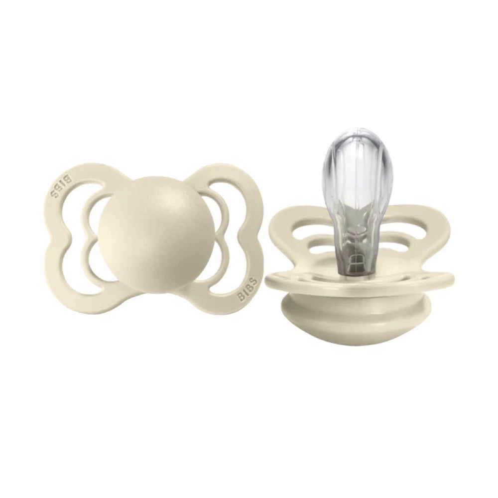 Bibs Supreme Collection Silicone Pacifier 2pk - Ivory