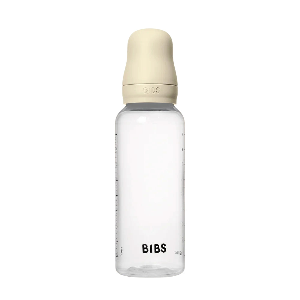 Bibs Plastic Baby Bottle Latex Complete Set 270ml - Ivory