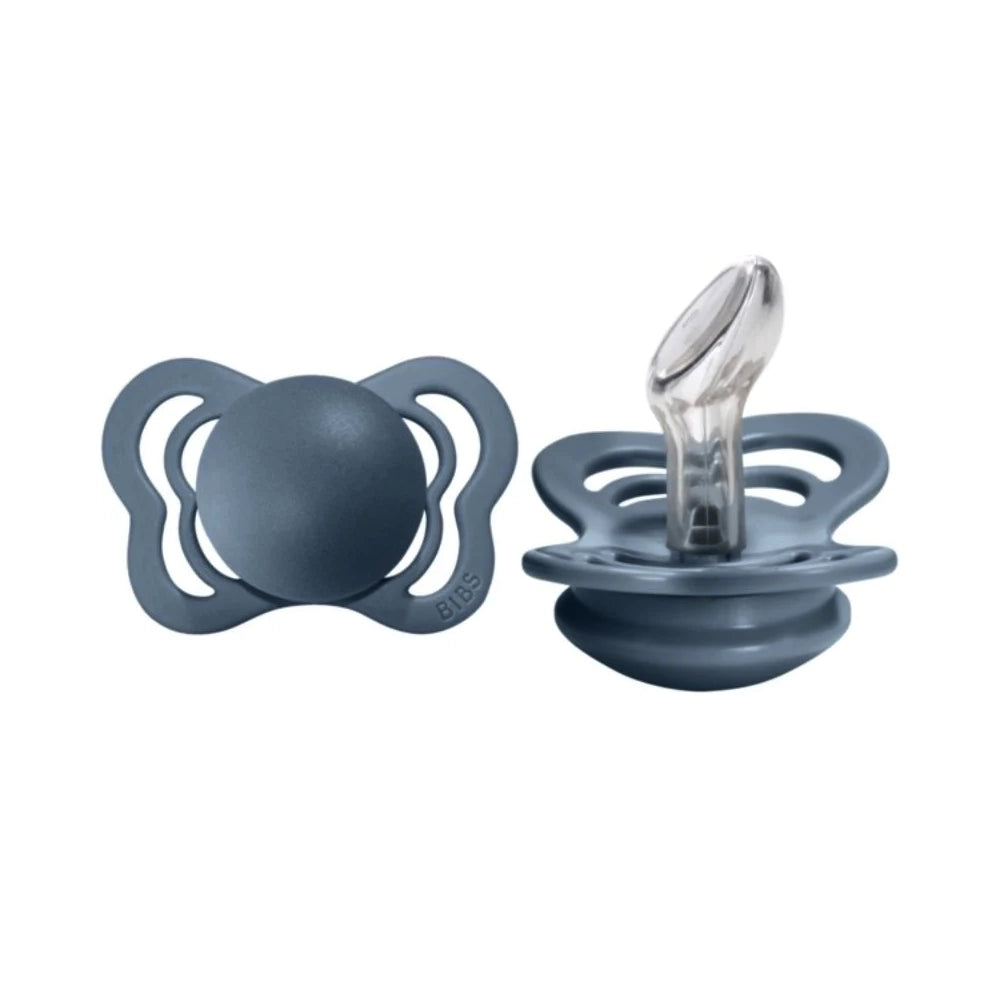 Bibs Couture Ortho Silicone Pacifier 2pk - Petrol