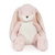Large pink and white plush rabbit with long floppy ears.