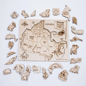 Toy Maker of Lunenburg Kids Canada Map Puzzle with Native Animals