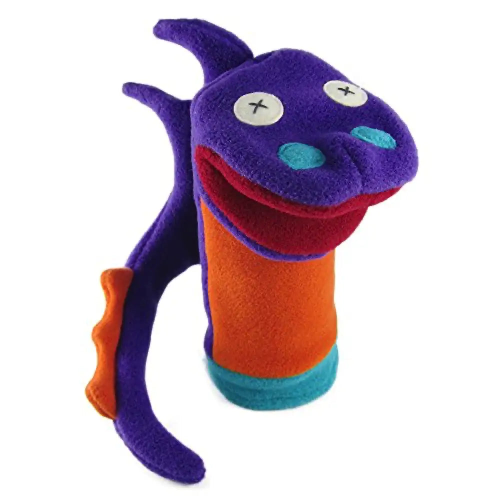 Cate & Levi Softy Fleece Puppet - Purple Dragon