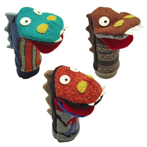Cate & Levi Wool Animal Puppet - Dinosaur