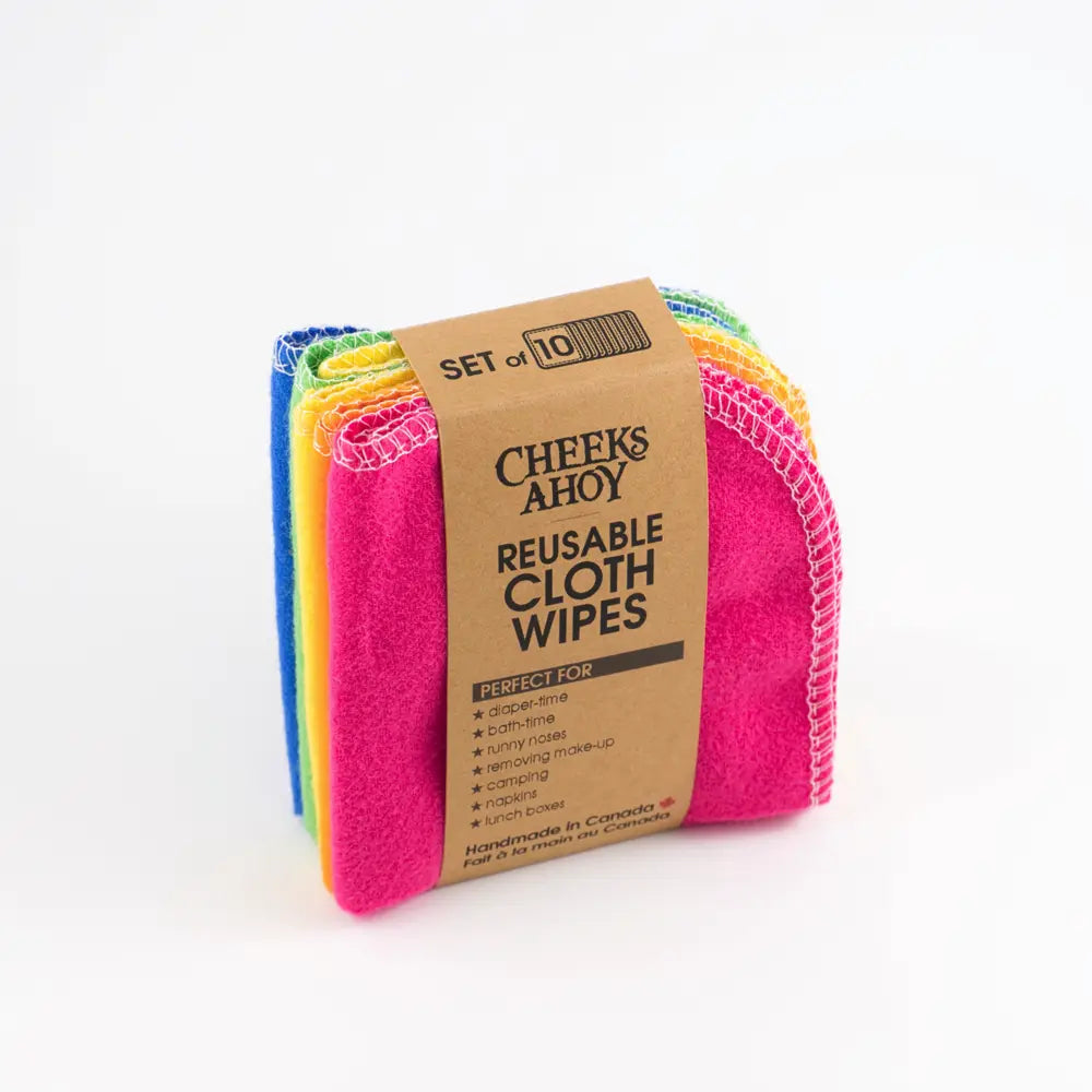 Cheeks Ahoy Cloth Wipes 10pk - Rainbow
