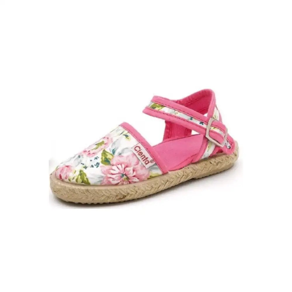 Cienta Valenciana Hebilla Cachemir Floral Shoe in Rosa Esp
