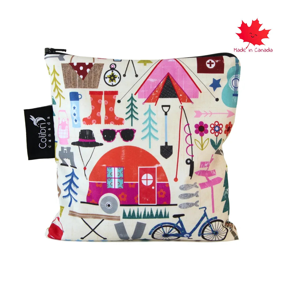Colibri Large Reusable Snack Bag - Happy Camper