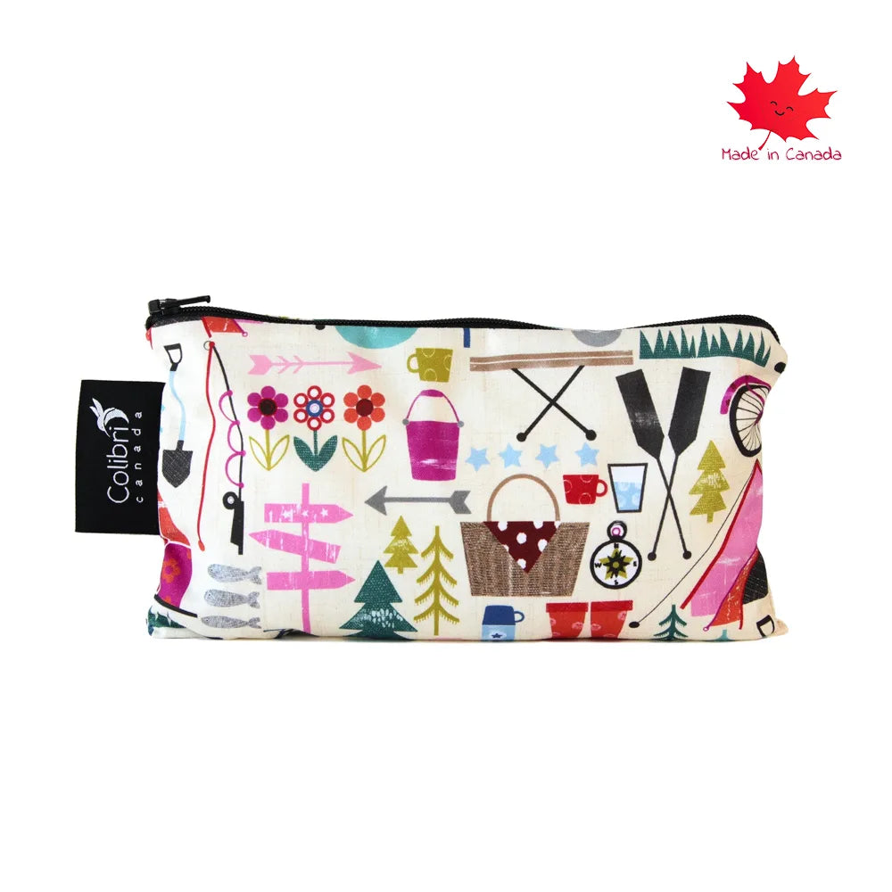 Colibri Medium Reusable Snack Bag - Happy Camper