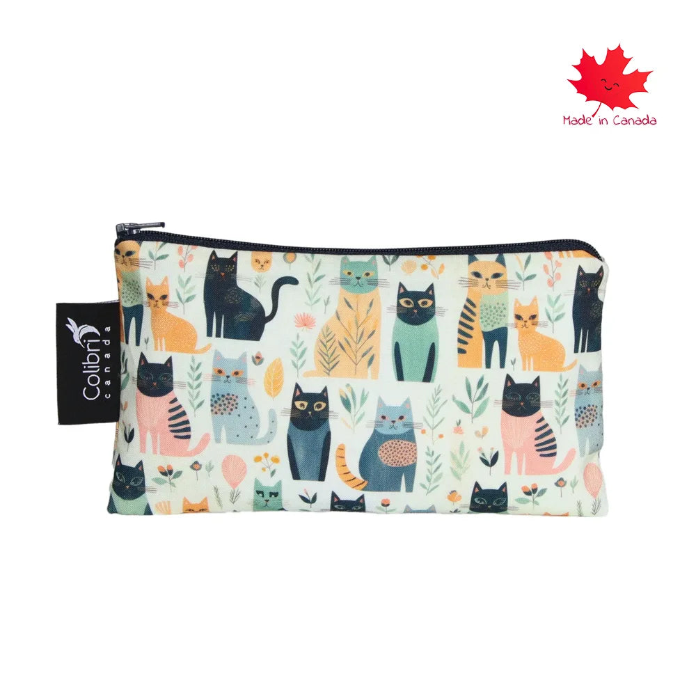 Colibri Medium Reusable Snack Bag - Cats