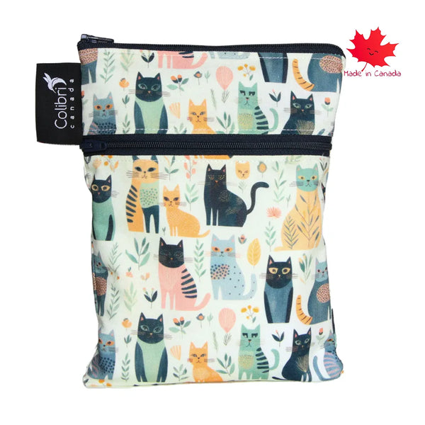 Colibri Mini Colibri Mini Double Duty Wet Bag - Cats - Baby Charlotte Canada