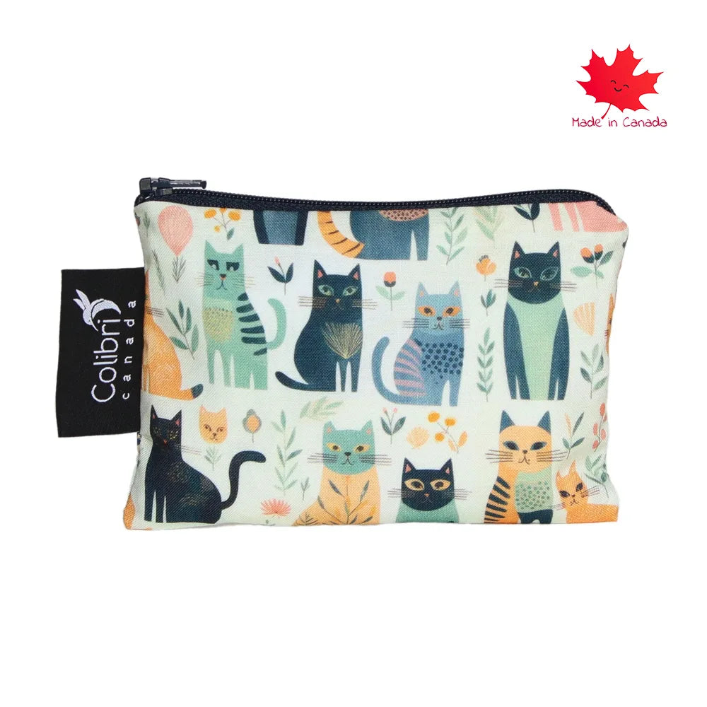 Colibri Small Reusable Snack Bag - Cats