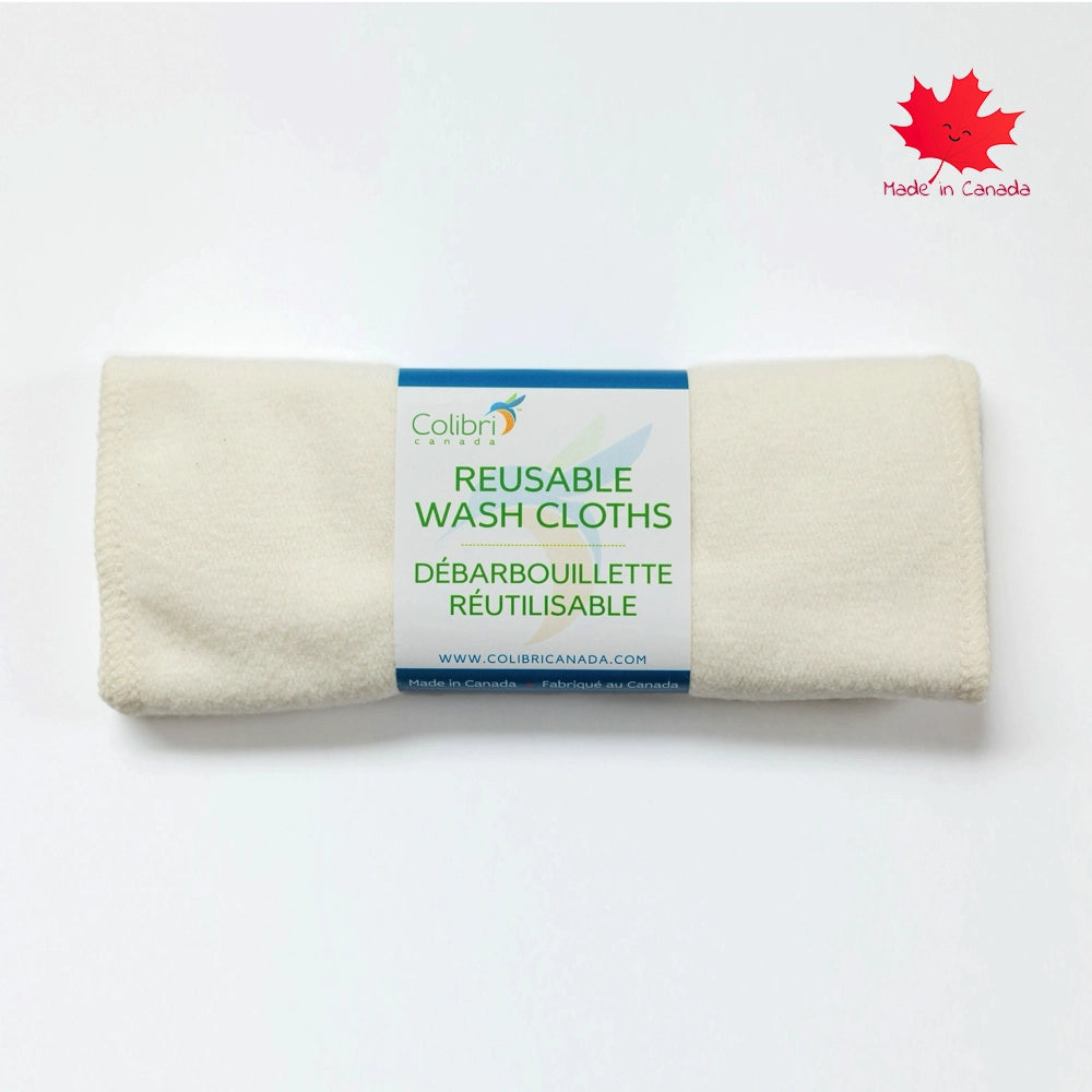 Colibri Organic Bamboo/Cotton Sherpa Washcloths 5pk