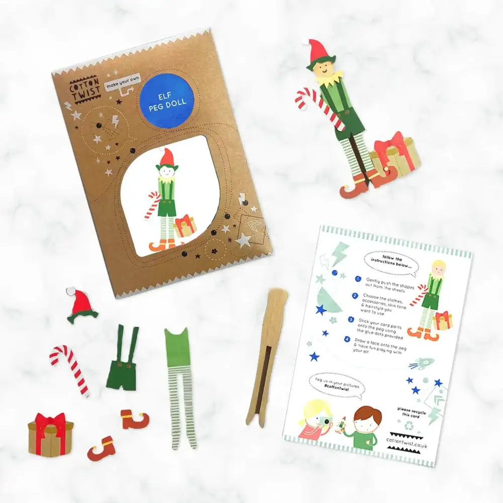 Cotton Twist Make Your Own Elf Peg Doll