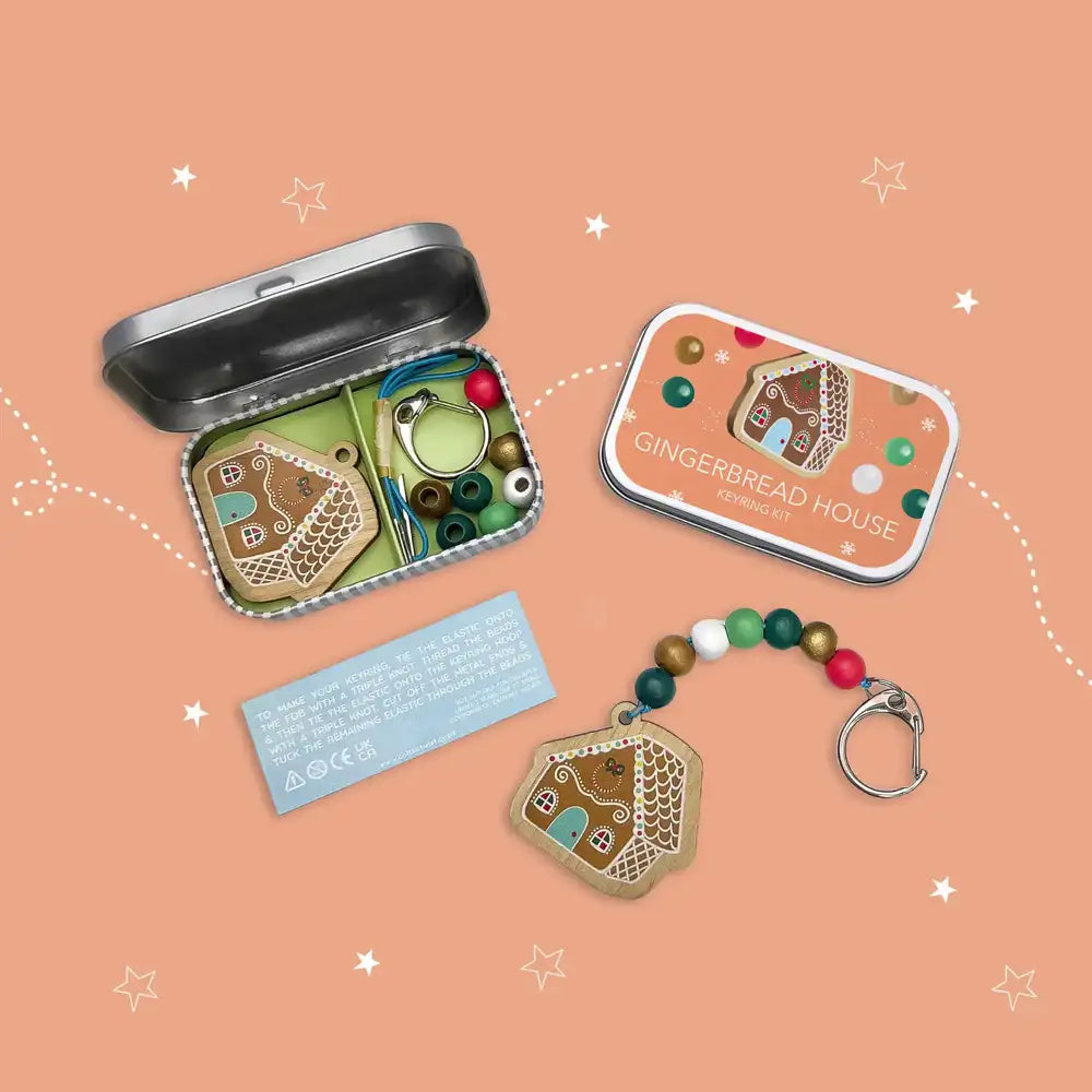 Cotton Twist Gingerbread House Keyring Gift Set