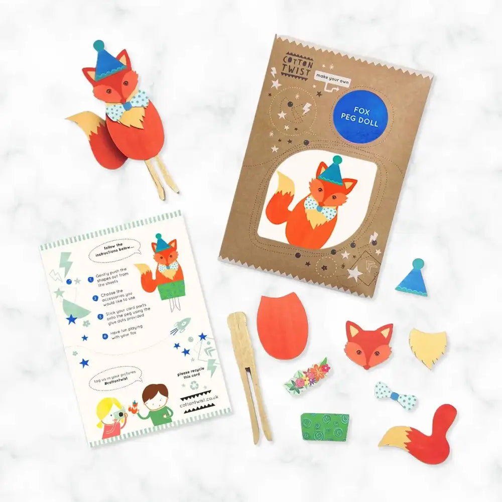 Cotton Twist Make Your Own Fox Peg Doll Kit