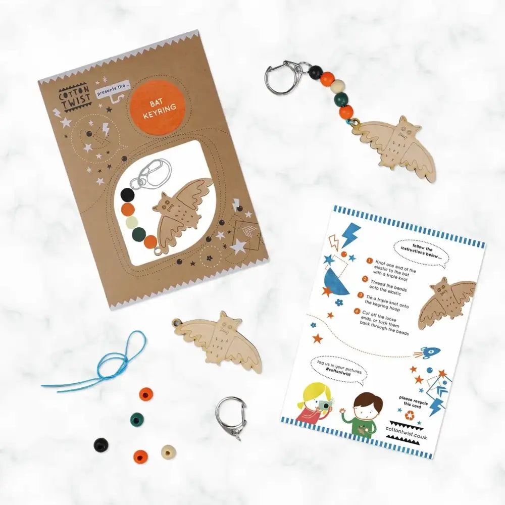 Cotton Twist Make Your Own Halloween Bat Keyring