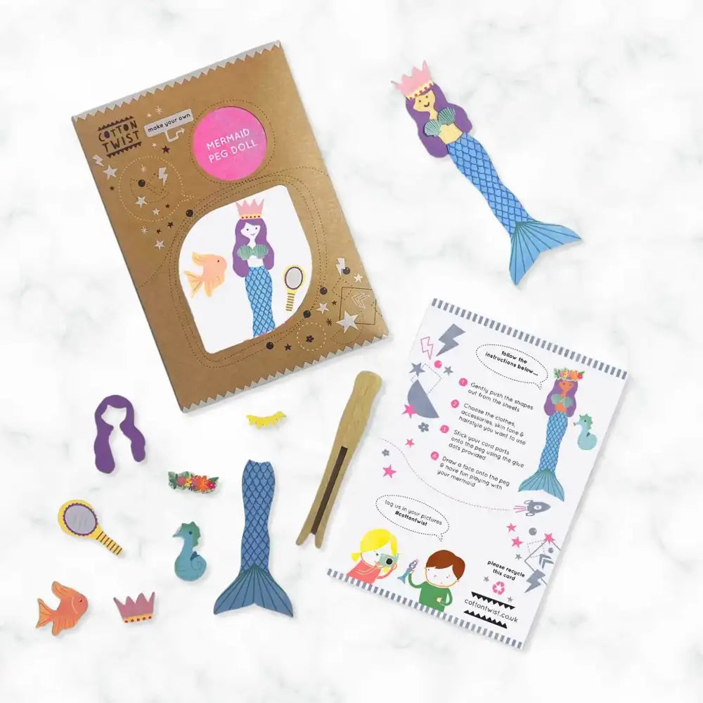 Cotton Twist Make Your Own Mermaid Peg Doll